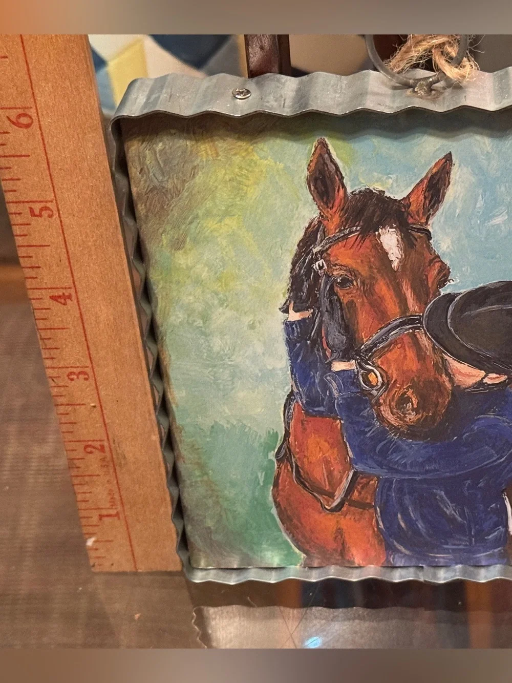 Mini Hamilton “Living The Dream” Horse & Rider Decorative Plaque